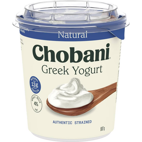 Chobani Greek Yogurt Natural Whole Milk 907g