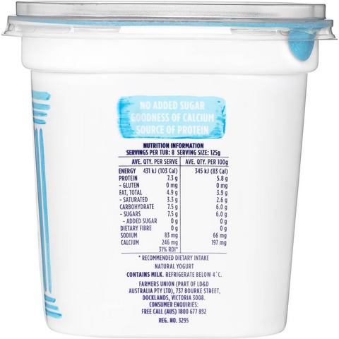 Farmers Union Light Greek Yoghurt 1kg