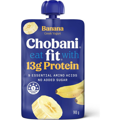 Chobani Fit Banana High Protein Greek Yoghurt Pouch 140g