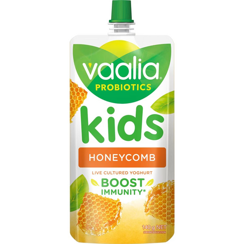 Vaalia Kids Probiotic Yoghurt Pouch Limited Edition Honeycomb 140g