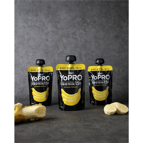 Yopro High Protein Yoghurt Pouch No Added Sugar Banana 150g