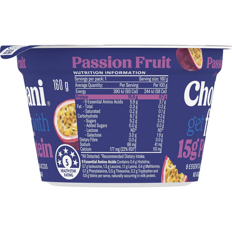 Chobani Fit Passion Fruit Greek Yogurt 160g