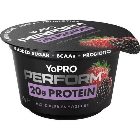 Yopro Perform High Protein Yoghurt No Added Sugar Mixed Berries 175g