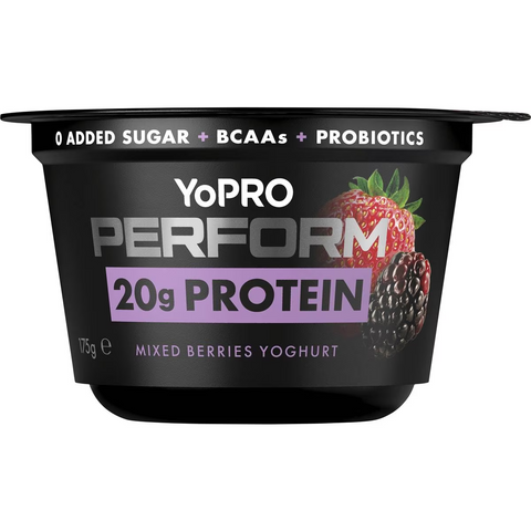 Yopro Perform High Protein Yoghurt No Added Sugar Mixed Berries 175g