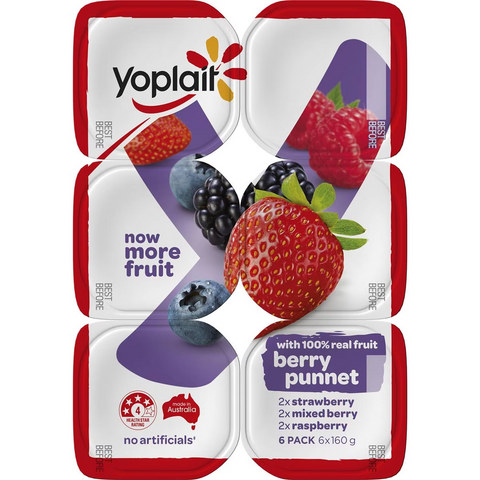 Yoplait Berry Punnet Mixed Yoghurts 6 Pack