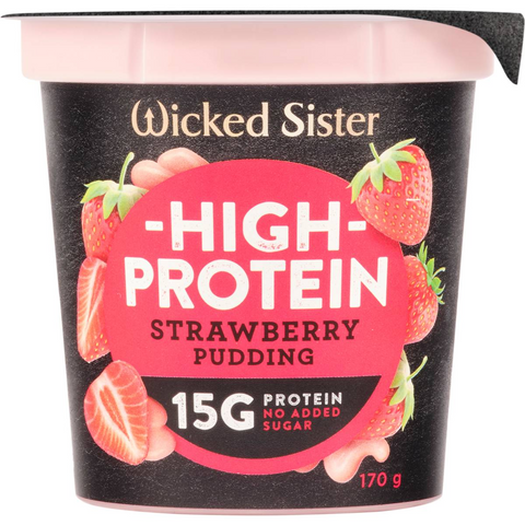 Wicked Sister High Protein Strawberry Pudding 170g