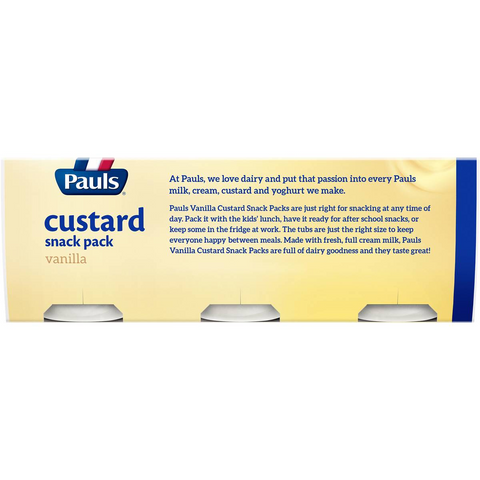 Pauls Custard Snack Pack Vanilla 150gx 6 Pack