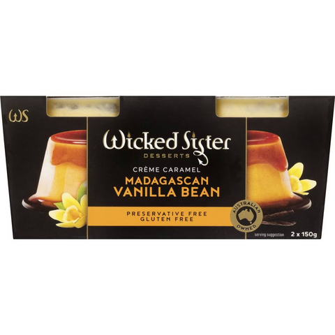 Wicked Sister Vanilla Bean Creme Caramel 2x150g