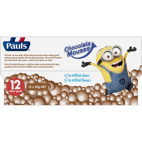 Pauls Chocolate Mousse 50gx 12 Pack