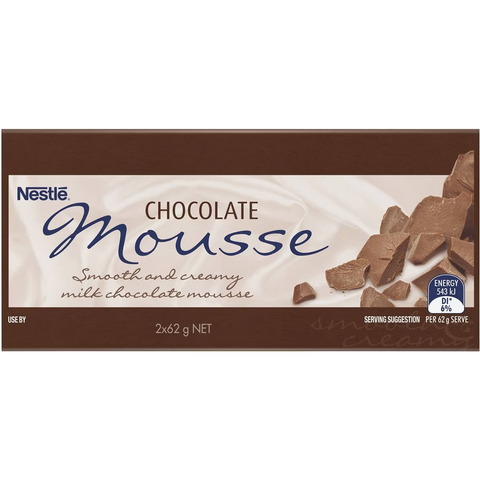 Nestle Chocolate Mousse 62gx 2 Pack