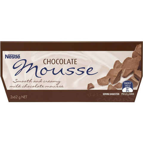 Nestle Chocolate Mousse 62gx 2 Pack