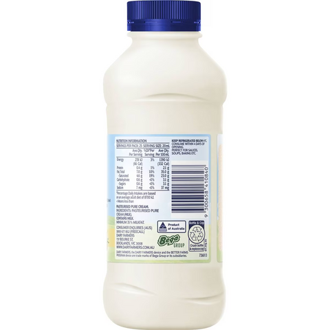 Dairy Farmers Pure Cream 500ml