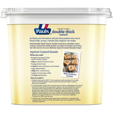 Pauls Double Thick Custard French Vanilla 900g