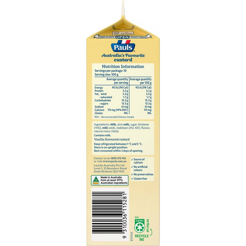 Pauls Custard Vanilla 1kg