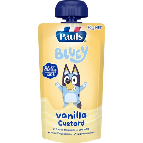 Pauls Custard Pouch Bluey Vanilla 70g