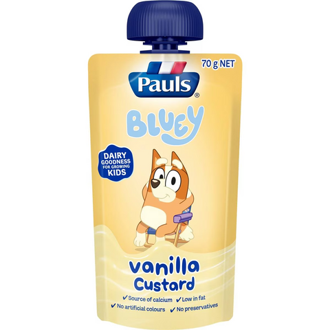 Pauls Custard Pouch Bluey Vanilla 70g