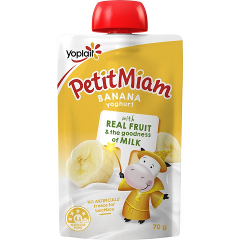 Yoplait Petit Miam Kids Yoghurt Pouch Banana 70g