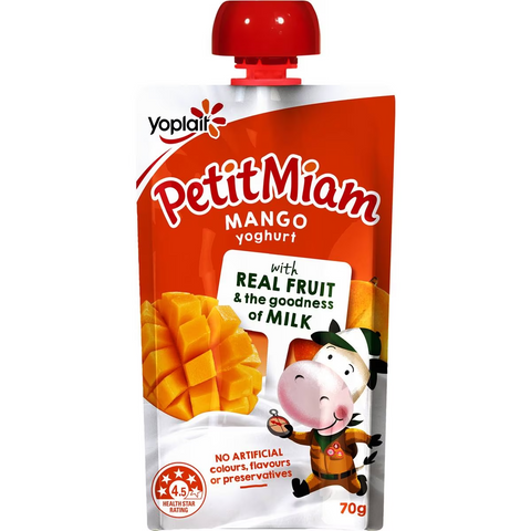 Yoplait Petit Miam Mango Pouch 70g