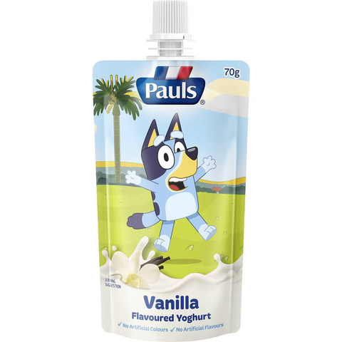 Pauls Bluey Yoghurt Pouch Vanilla 70g