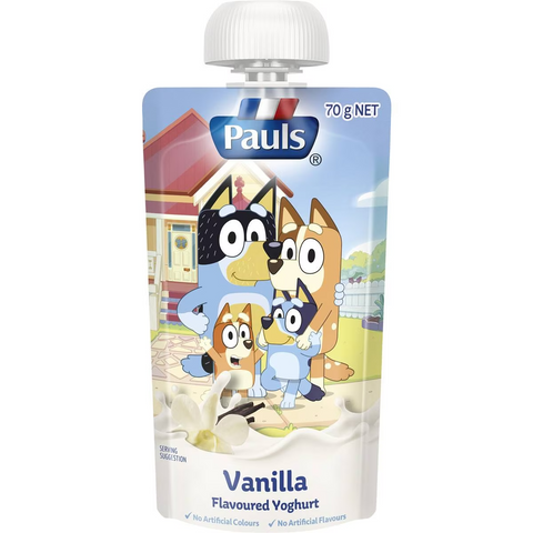 Pauls Bluey Yoghurt Pouch Vanilla 70g