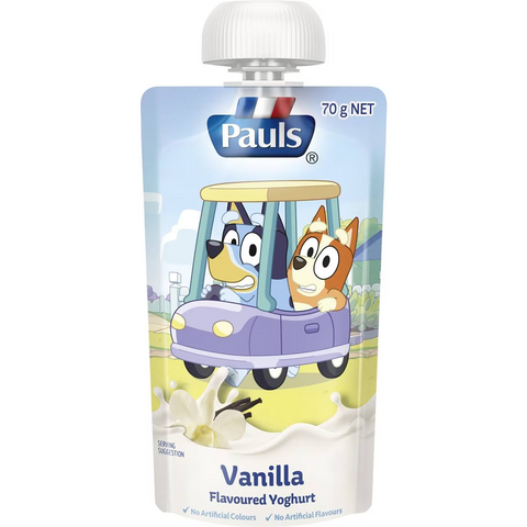 Pauls Bluey Yoghurt Pouch Vanilla 70g