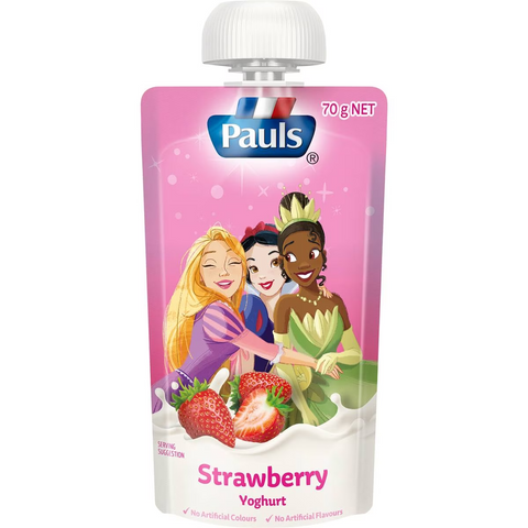 Pauls Kids Yoghurt Pouch Strawberry Princess 70g