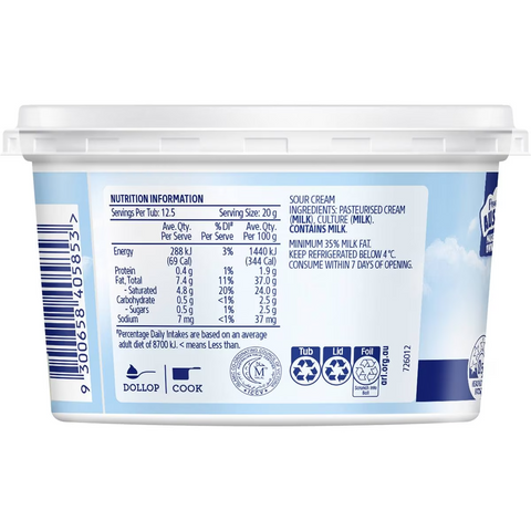 Dairy Farmers Sour Cream 250g