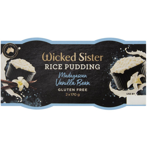 Wicked Sister Vanilla Bean Rice Pudding 2x170g