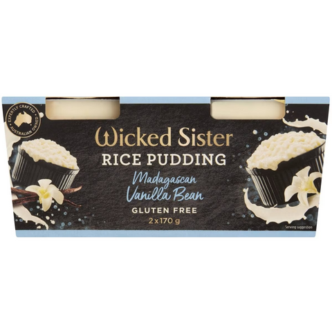 Wicked Sister Vanilla Bean Rice Pudding 2x170g