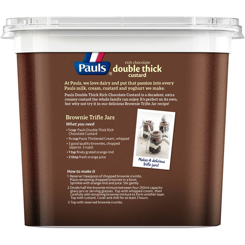 Pauls Double Thick Custard Rich Chocolate 900g