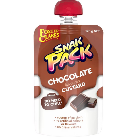 Foster Clark's Snak Pack Chocolate Flavoured Custard Pouch 120g