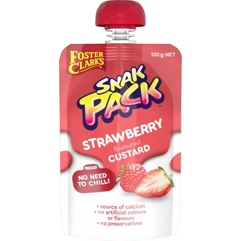 Foster Clark's Snack Pack Pouch Strawberry Flavoured Custard 120g