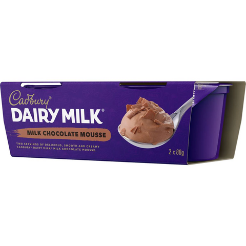 Cadbury Dairy Milk Chocolate Mousse 80g X 2 Pack