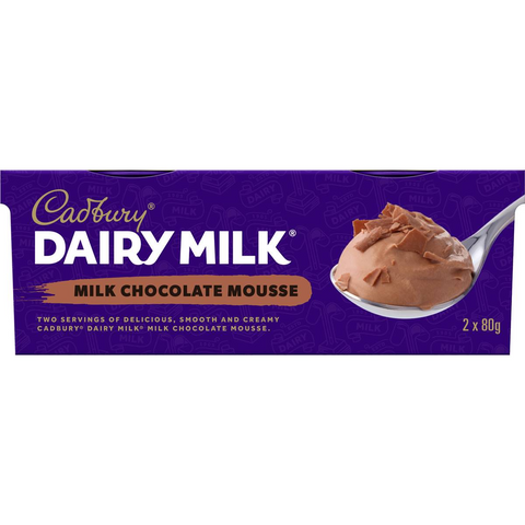 Cadbury Dairy Milk Chocolate Mousse 80g X 2 Pack