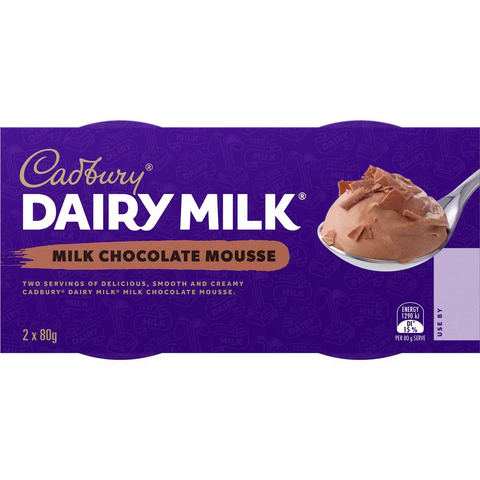 Cadbury Dairy Milk Chocolate Mousse 80g X 2 Pack