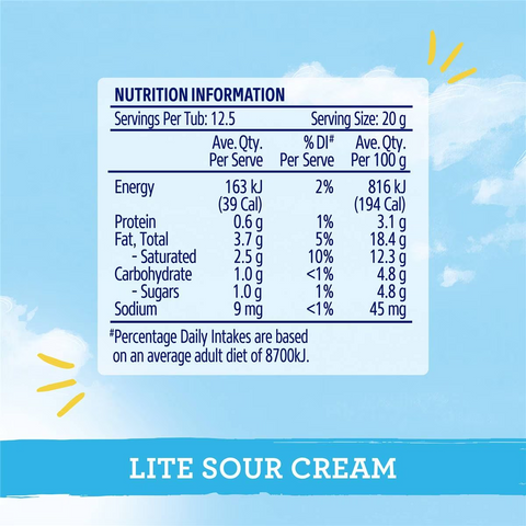 Dairy Farmers Light Sour Cream 250g