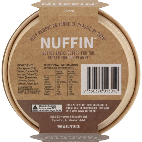 Nuffin Hommus Dip 200g