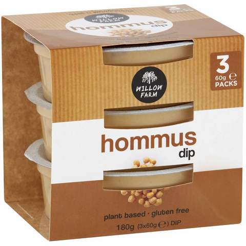 Willow Farm Snacking Hommus Dip 3 Pack