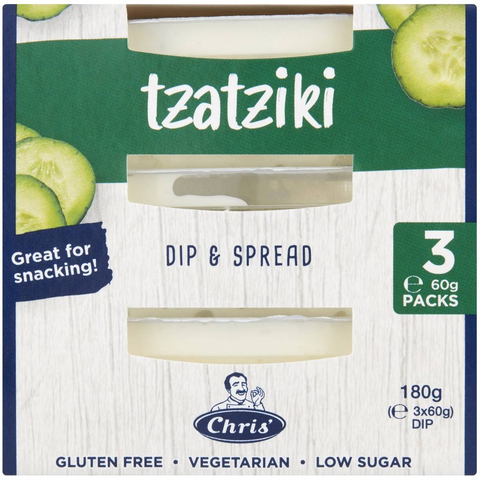 Chris' Homestyle Dip & Spread Tzatziki 3 Pack