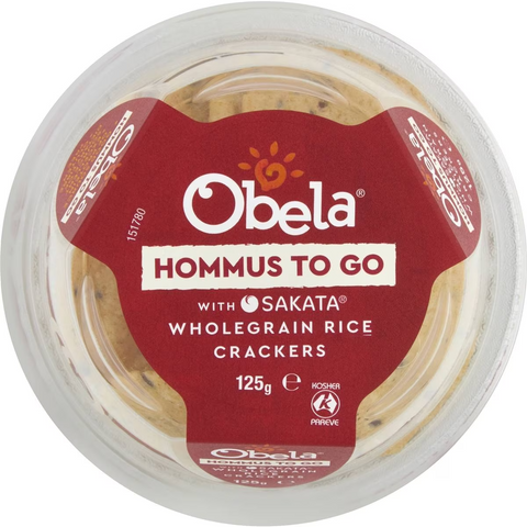 Obela Hommus To Go Classic & Sakata Crackers 125g