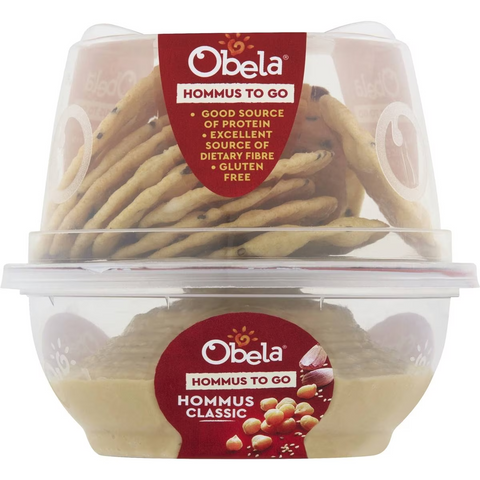 Obela Hommus To Go Classic & Sakata Crackers 125g