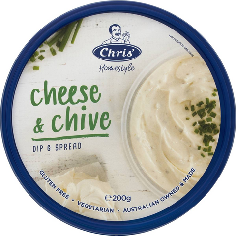 Chris' Dips Cheese & Chive 200g