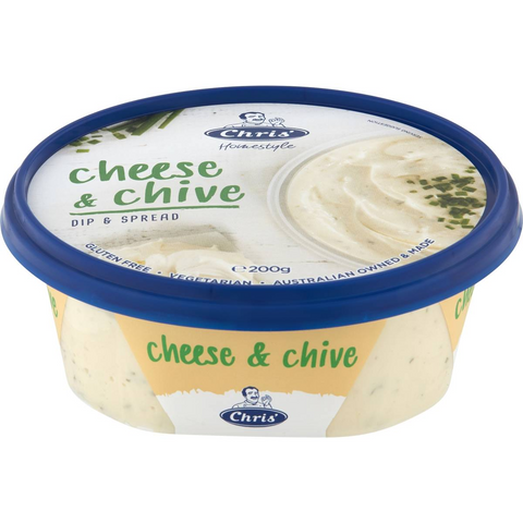 Chris' Dips Cheese & Chive 200g