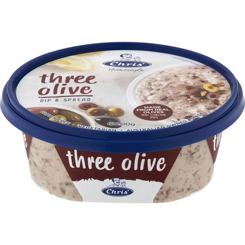 Chris' Dips Three Olive 200g