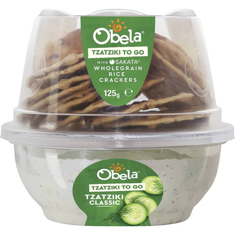 Obela Tzatziki To Go Classic & Sakata Crackers 125g