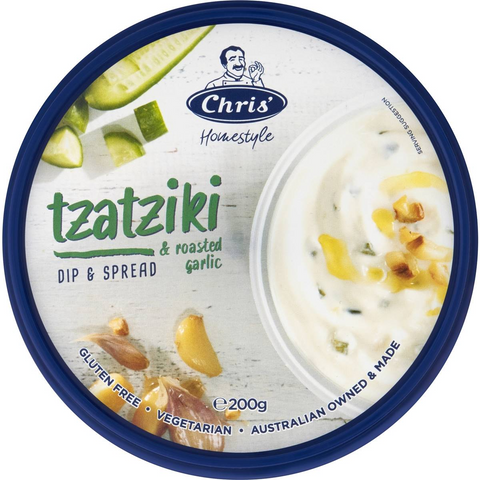 Chris' Dips Tzatziki & Roasted Garlic 200g