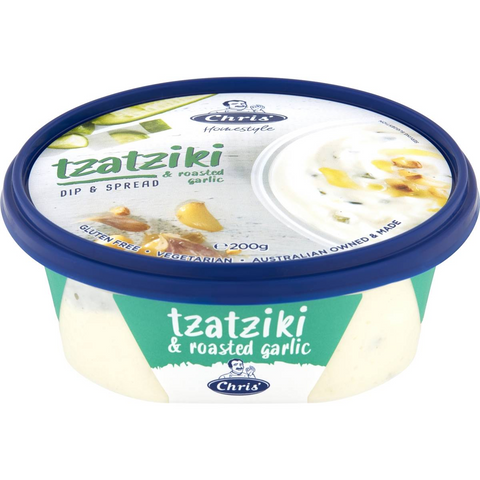 Chris' Dips Tzatziki & Roasted Garlic 200g