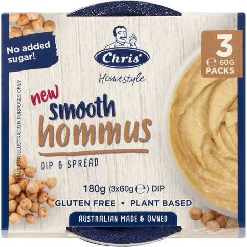 Chris' Dips Hommus 60g X3 Pack