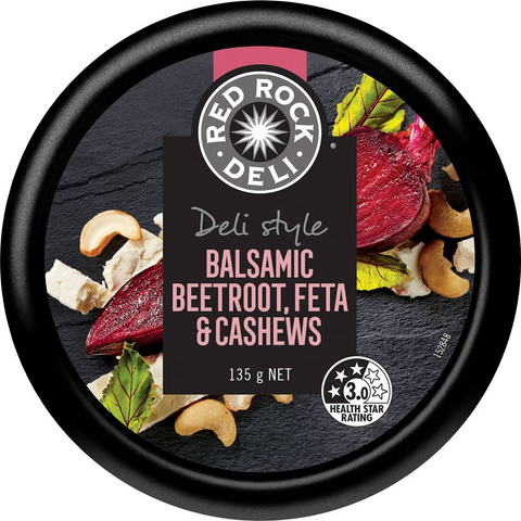 Red Rock Deli Balsamic Beetroot, Fetta & Cashews Dip 135g