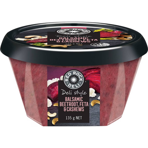 Red Rock Deli Balsamic Beetroot, Fetta & Cashews Dip 135g